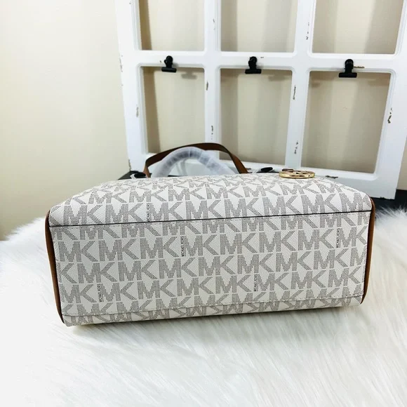 Michael Kors Coraline Large Logo and Leather Tote Bag - Picture 6 of 13